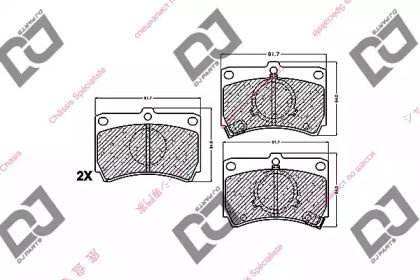 Комплект тормозных колодок DJ PARTS BP1193